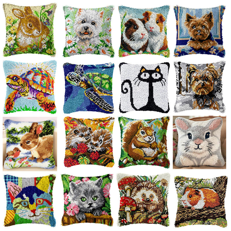 Sewing Pin Cushion - DIY Rabbit Cat Latch Hook Rug