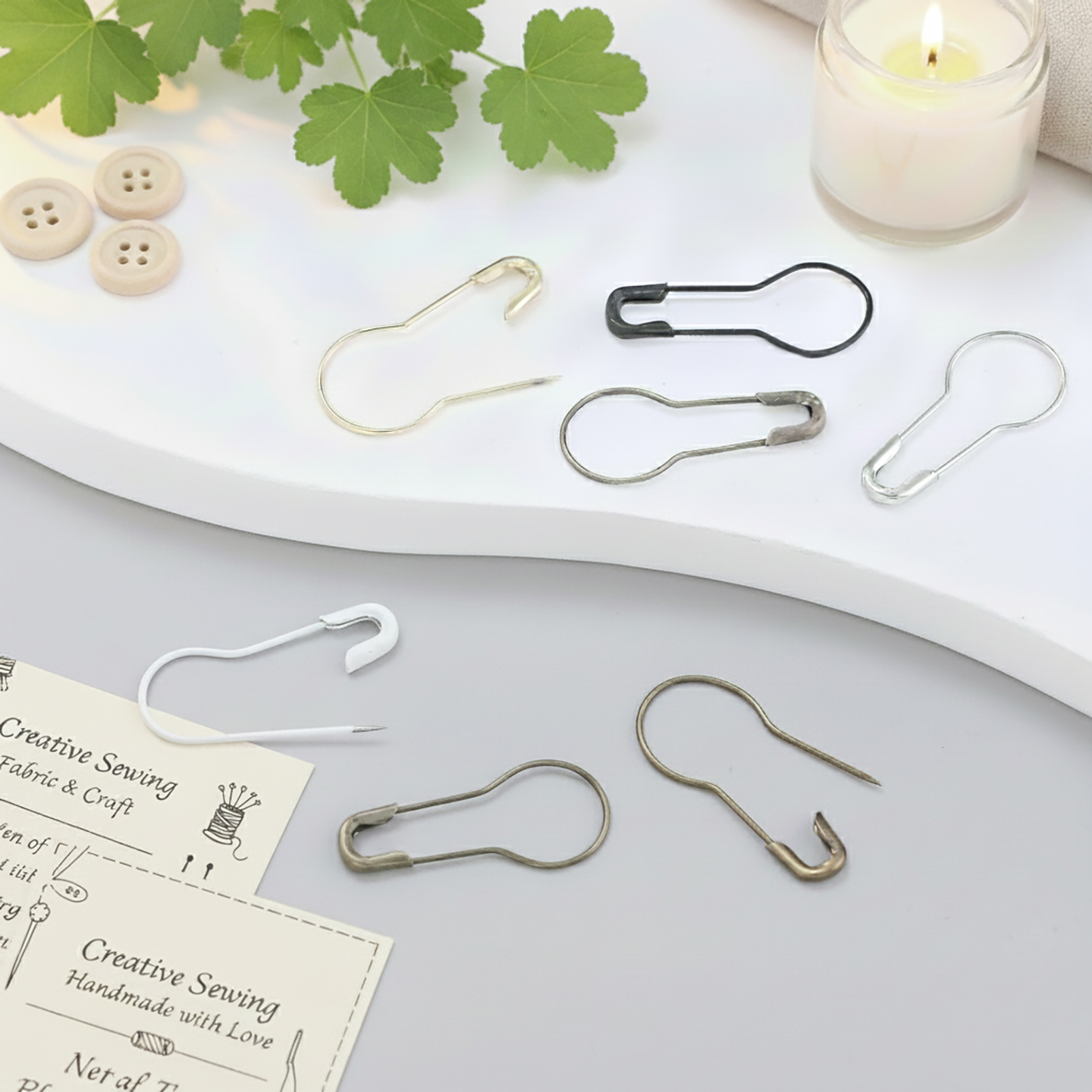 Sewing Necessities - 100Pcs/Lot Metal Gourd Safety Pins Clothing