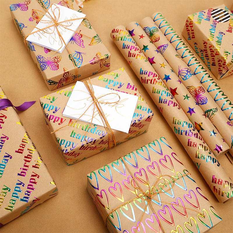 Pattern Tissue Paper - 43x300cm Happy Birthday Valentine's Day Gift