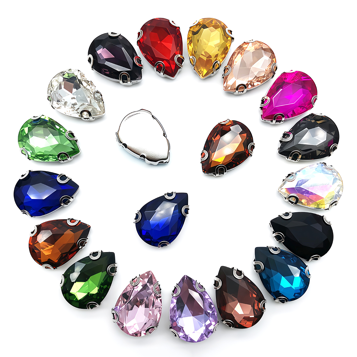 Sewing V - Water Drop Crystal Glass Rhinestones with