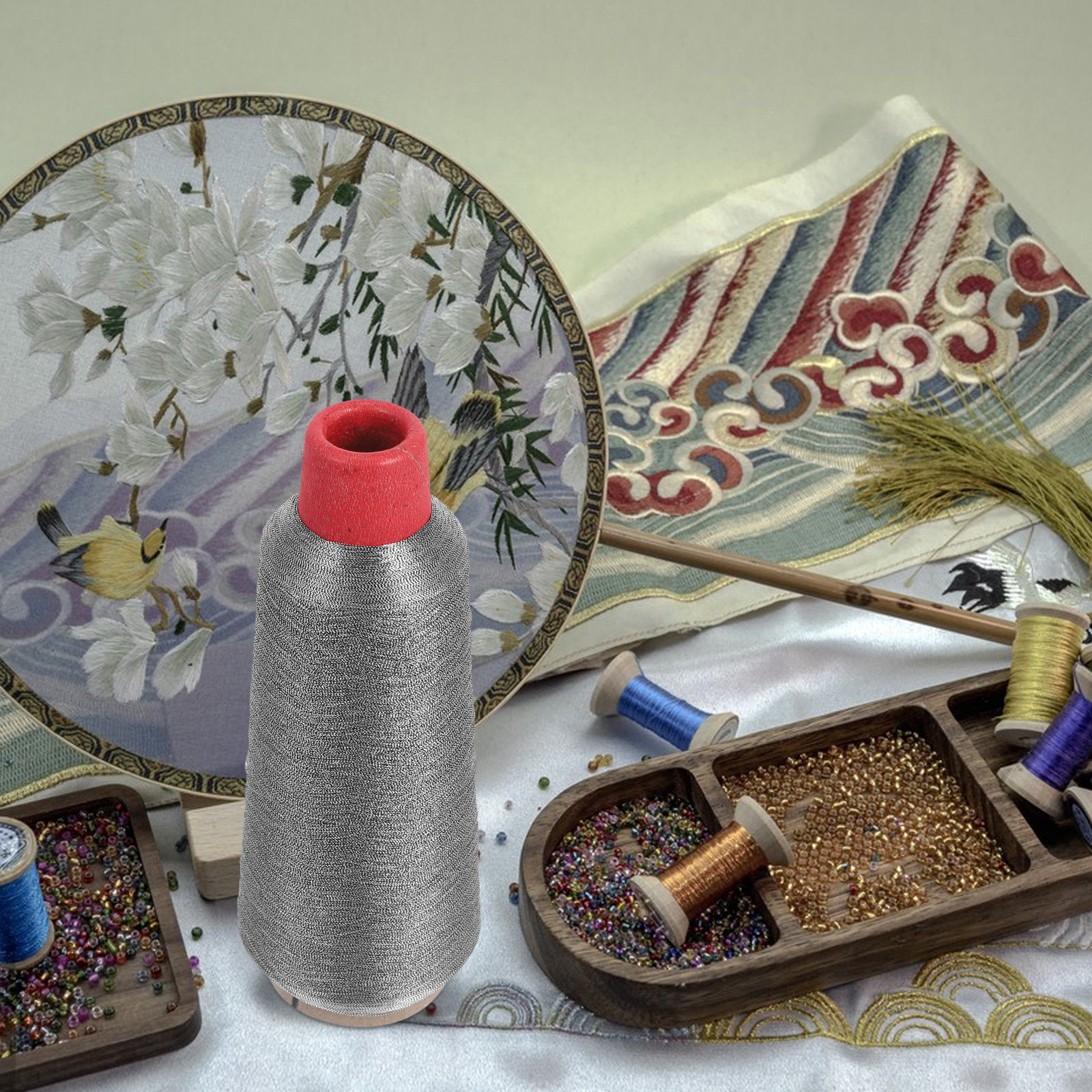 Sewing Roll - Professional Silver Embroidery Thread Roll Easy-Use
