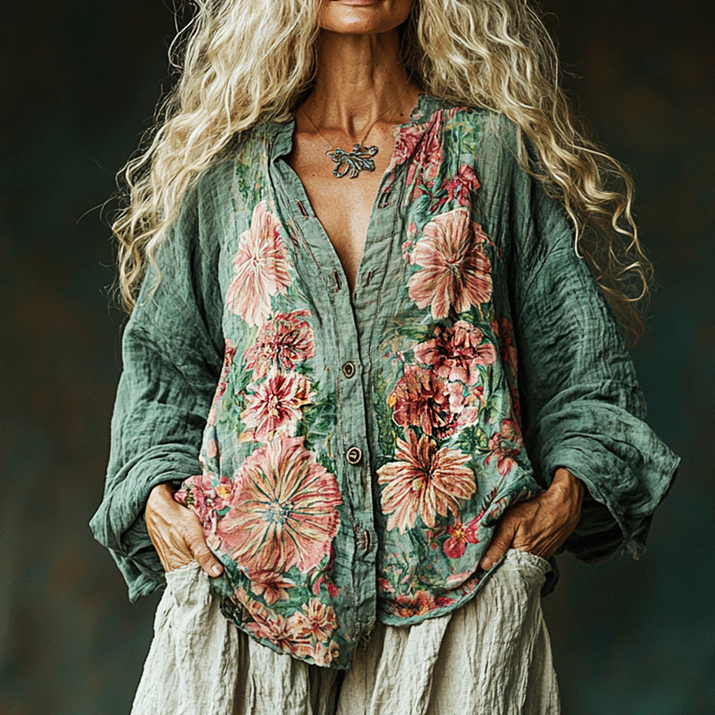 Vintage Floral Printed Shirts  – Sewing V Bewertung und Preis