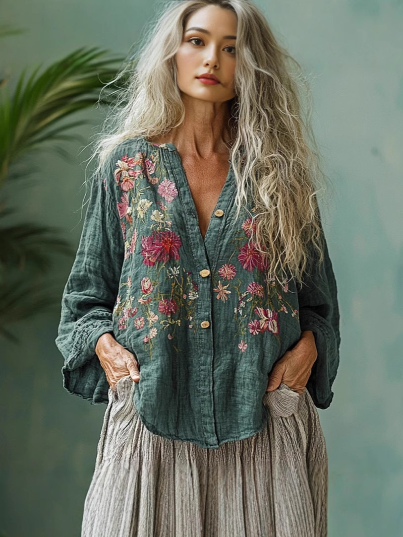 Vintage Floral Printed Shirts  – Sewing V Bewertung und Preis
