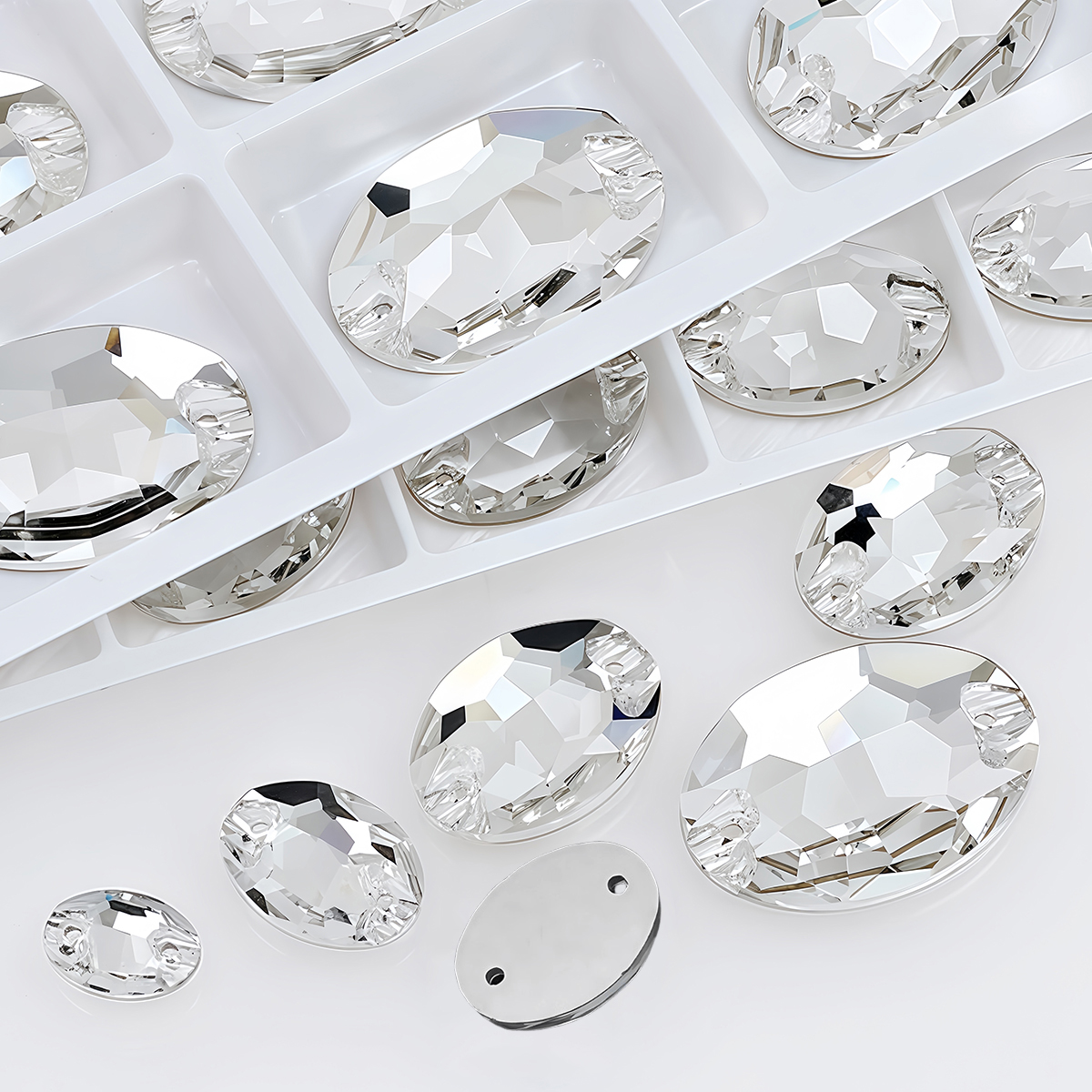 Oval Ellipse Crystal Clear Gla – Sewing V Bewertung und Preis