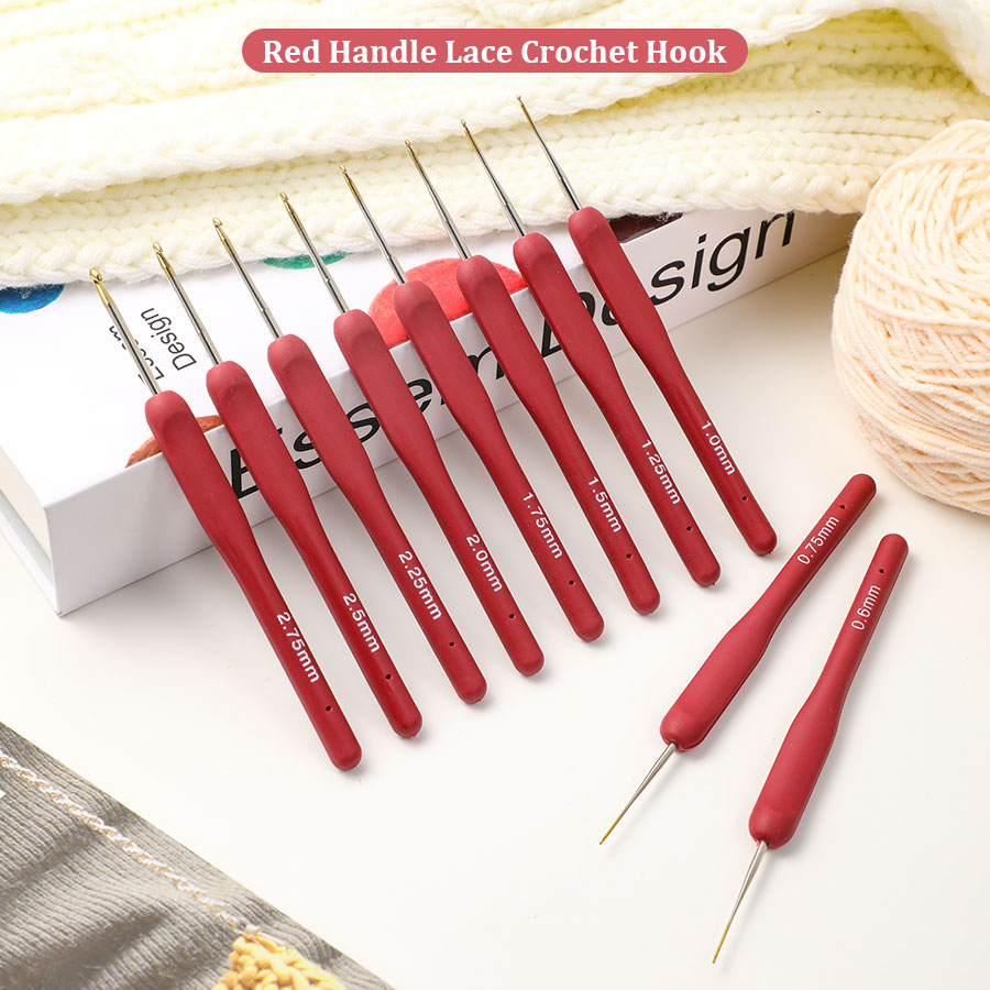 10pcs Red Crochet Set Kit Sili – Sewing Necessities Bewertung und Preis