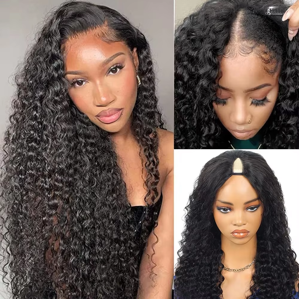 30 Inch Curly V Part Wig Human – Sewing V Bewertung und Preis