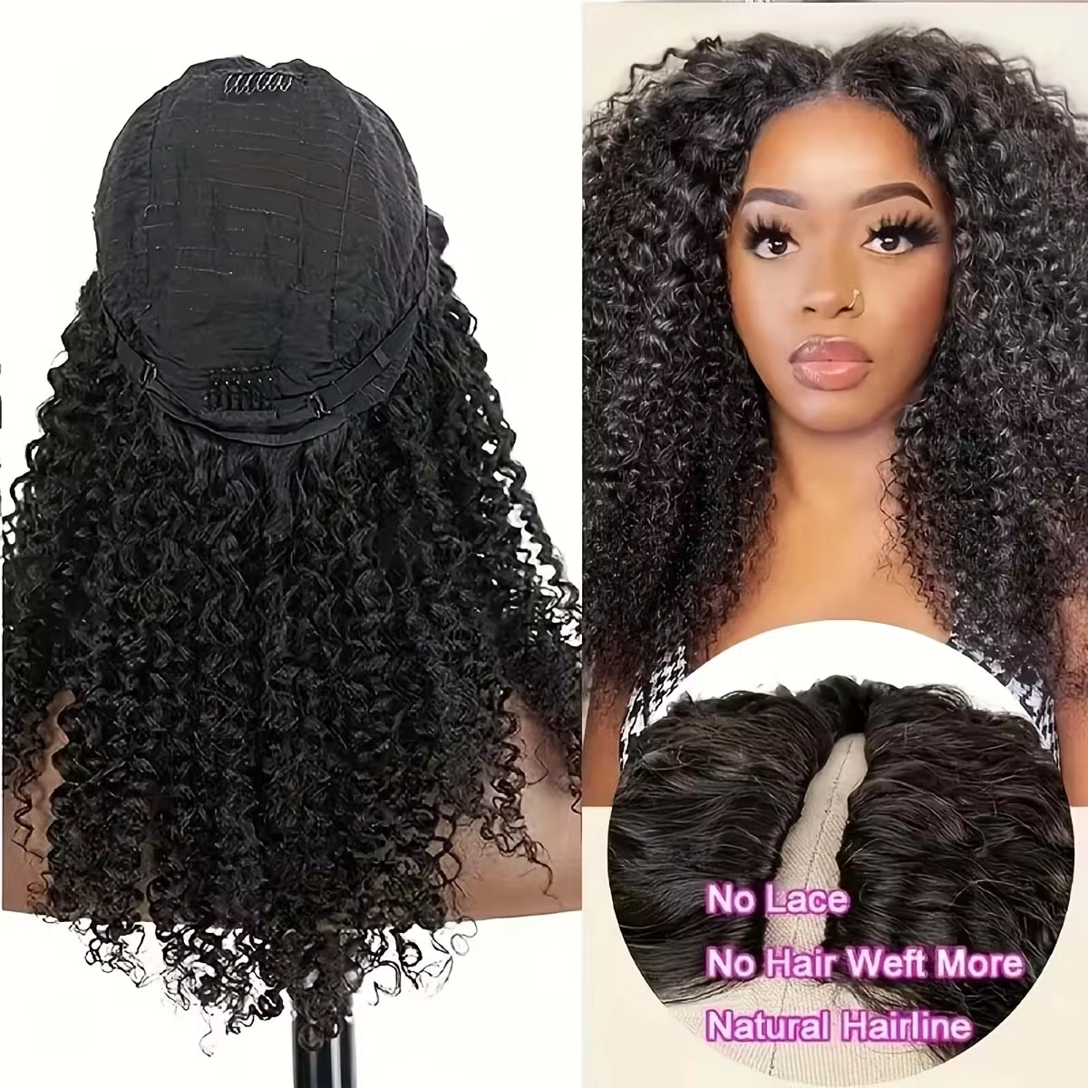 30 Inch Curly V Part Wig Human – Sewing V Bewertung und Preis