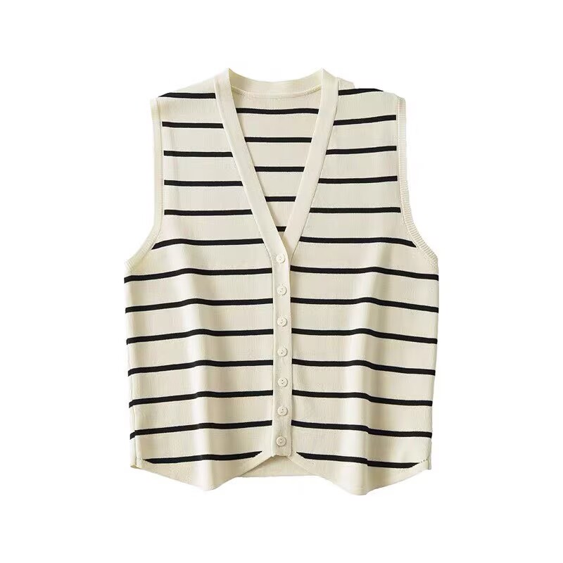 French striped knit vest women – Sewing Vest Bewertung und Preis