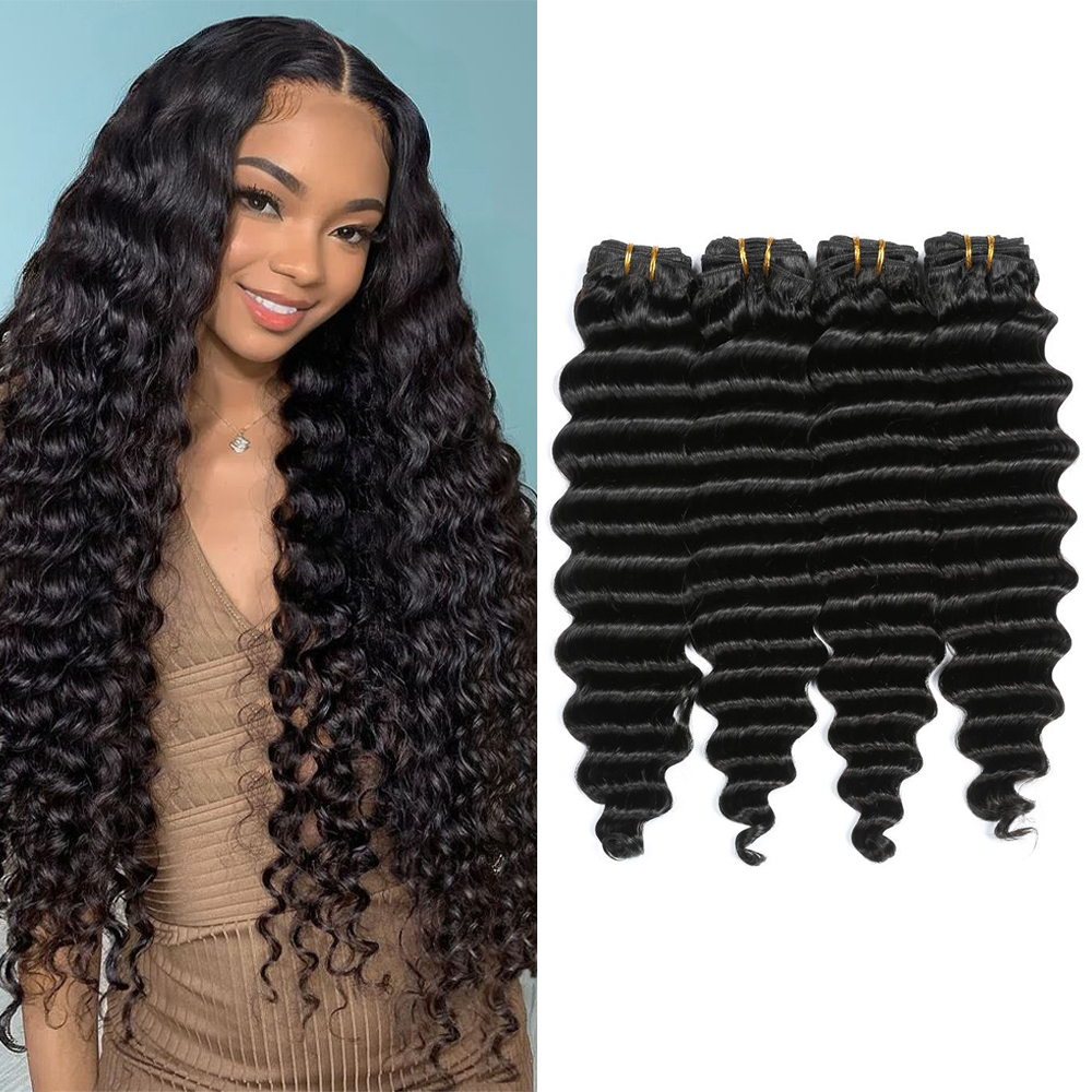 4 Bundles Deep Wave Hair Unpro – Sewing Lab Bewertung und Preis