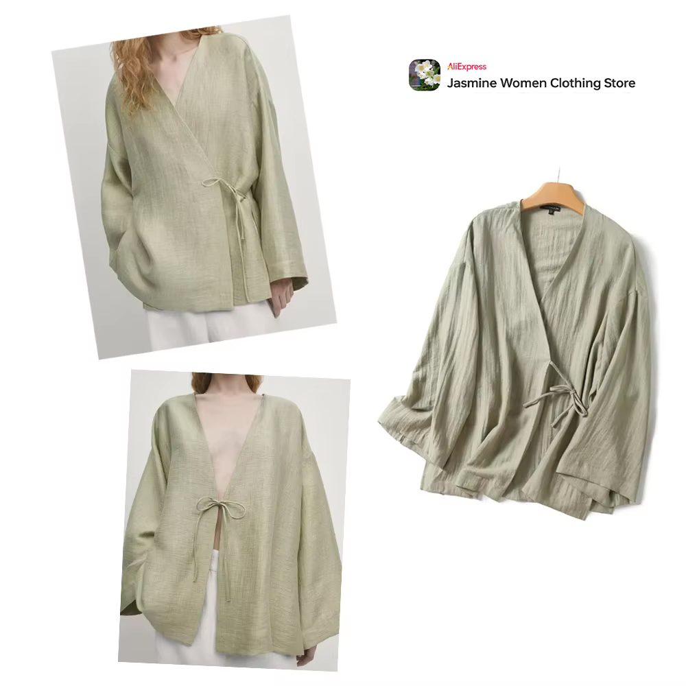Comfy Olive Blouse with Ties L – Sewing V Bewertung und Preis