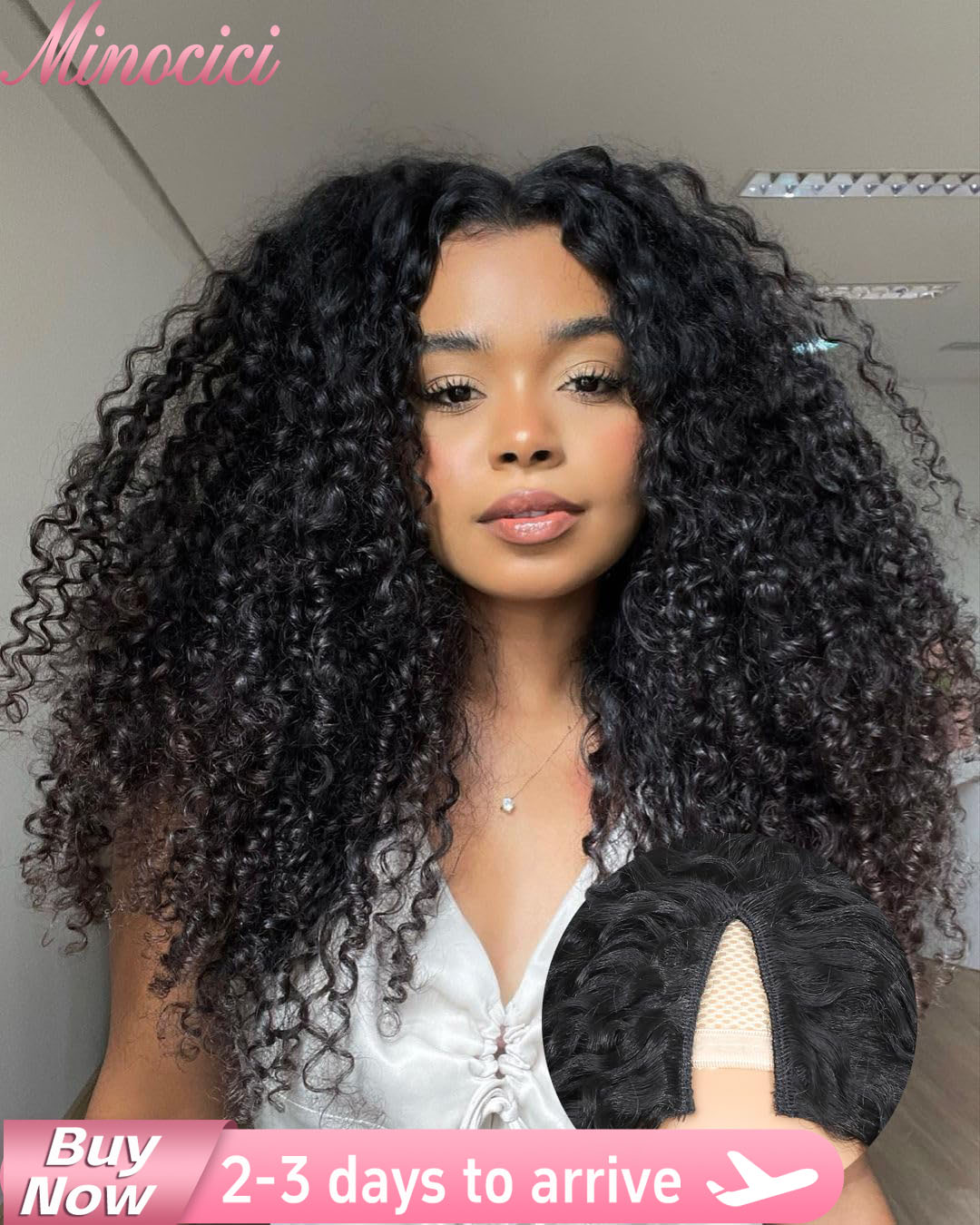 Curly V Part Wig Human Hair No – Sewing V Bewertung und Preis