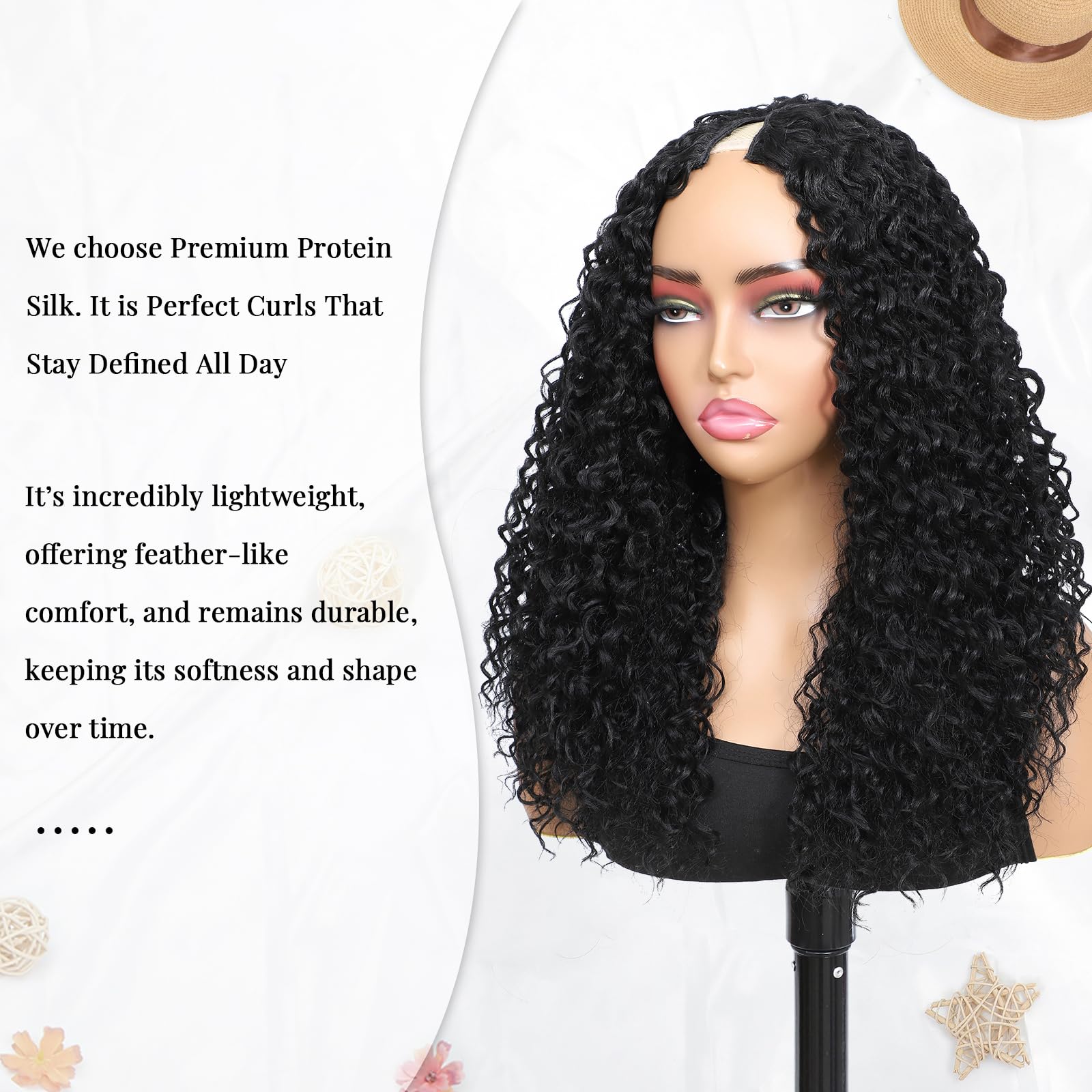 Curly V Part Wig Human Hair No – Sewing V Bewertung und Preis