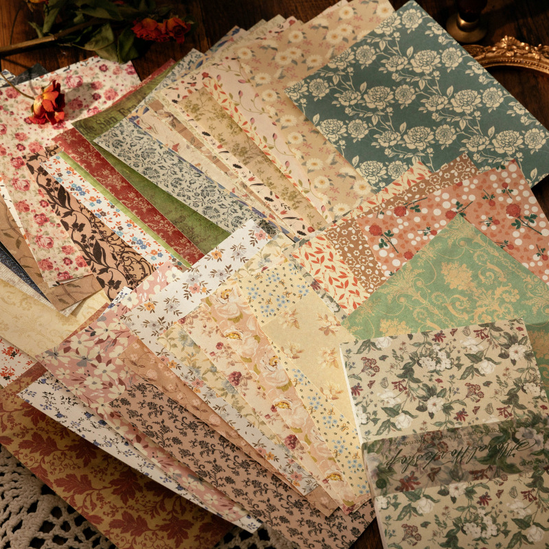 100 Sheets Vintage INS Floral  – Pattern Tissue Paper Bewertung und Preis