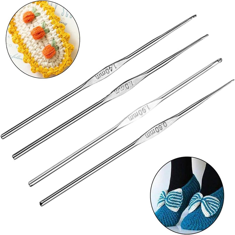 4 Pcs Stainless Steel Crochet  – Sewing Necessities Bewertung und Preis