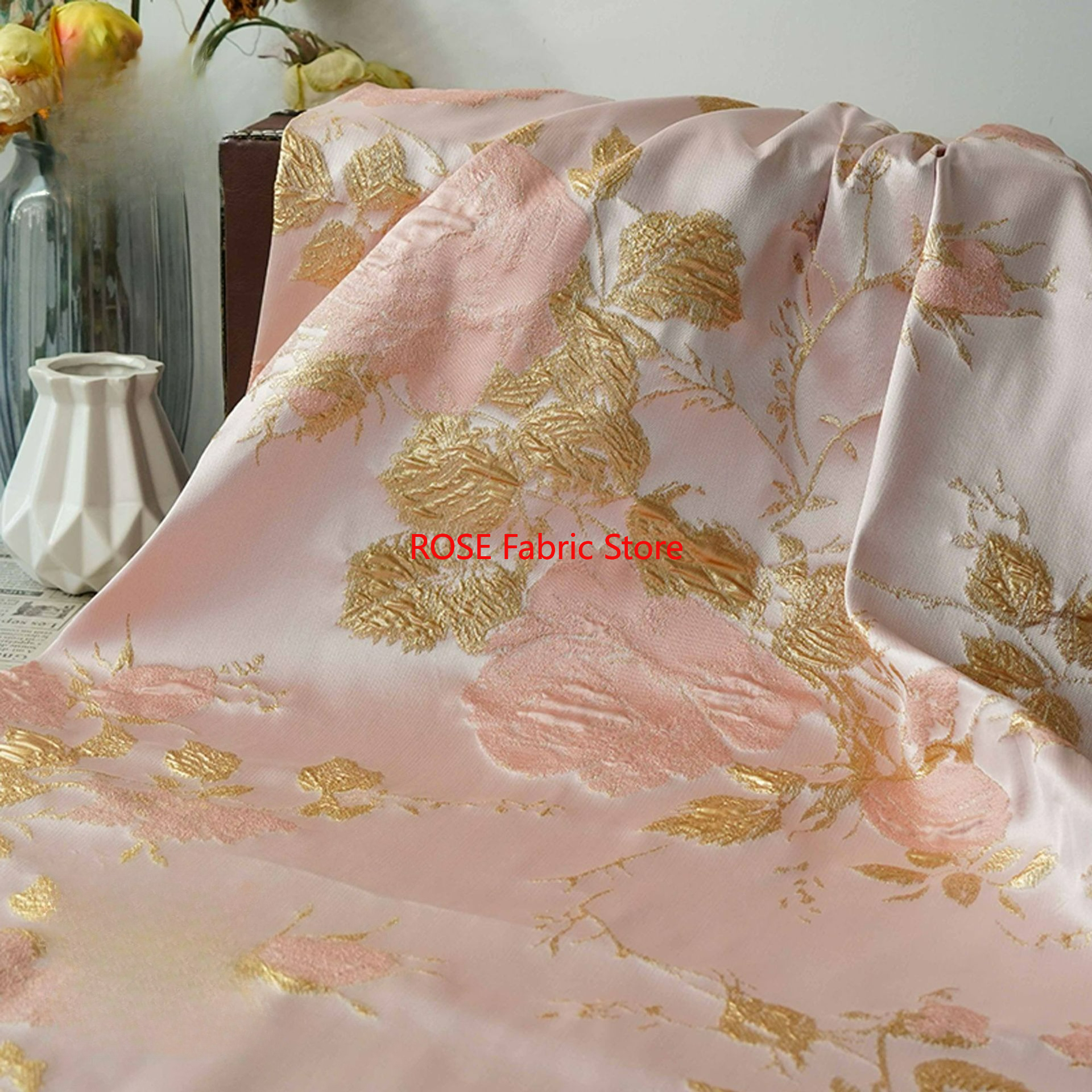 1 meter 3D Relief Gold Silk Fl – Sewing Vest Bewertung und Preis