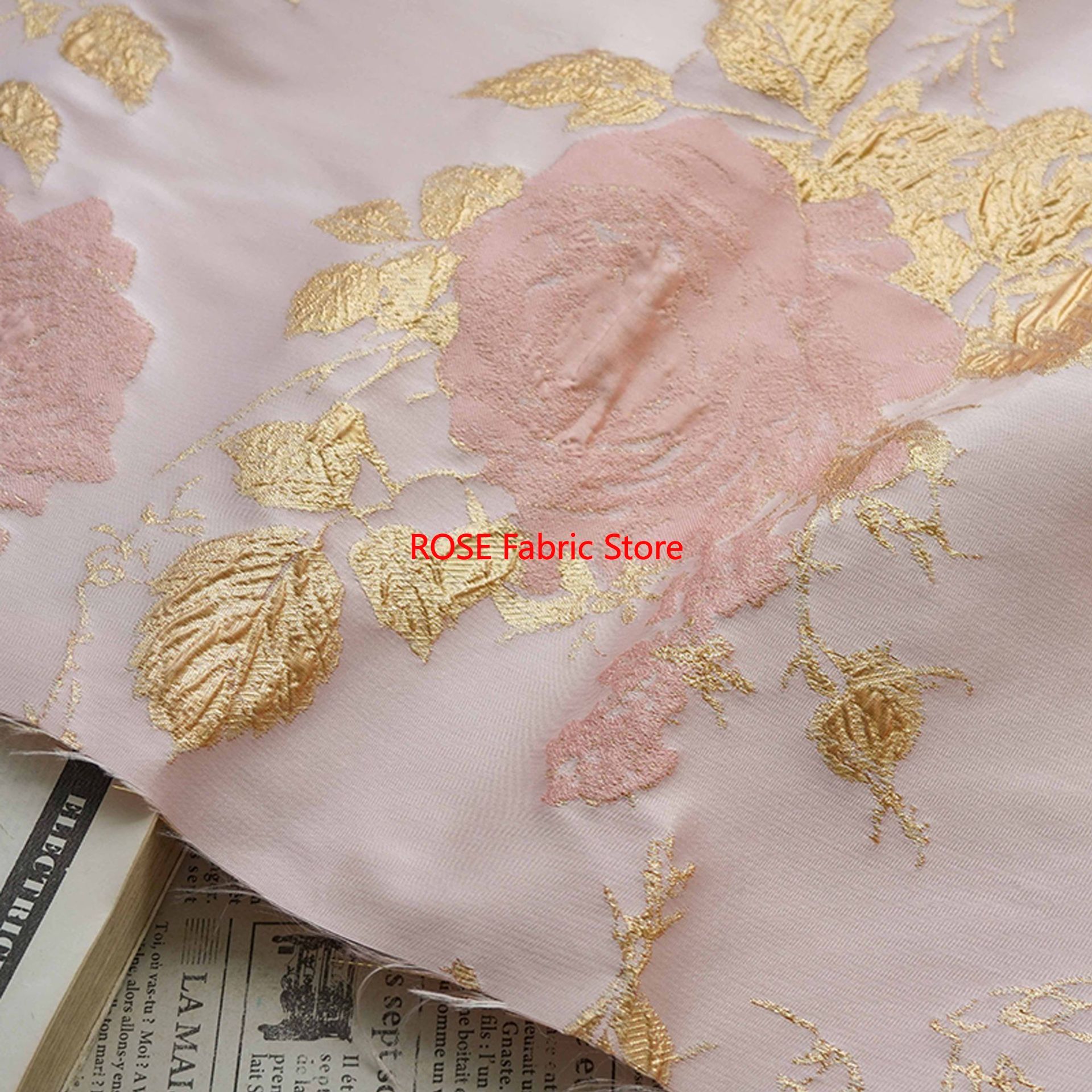 1 meter 3D Relief Gold Silk Fl – Sewing Vest Bewertung und Preis