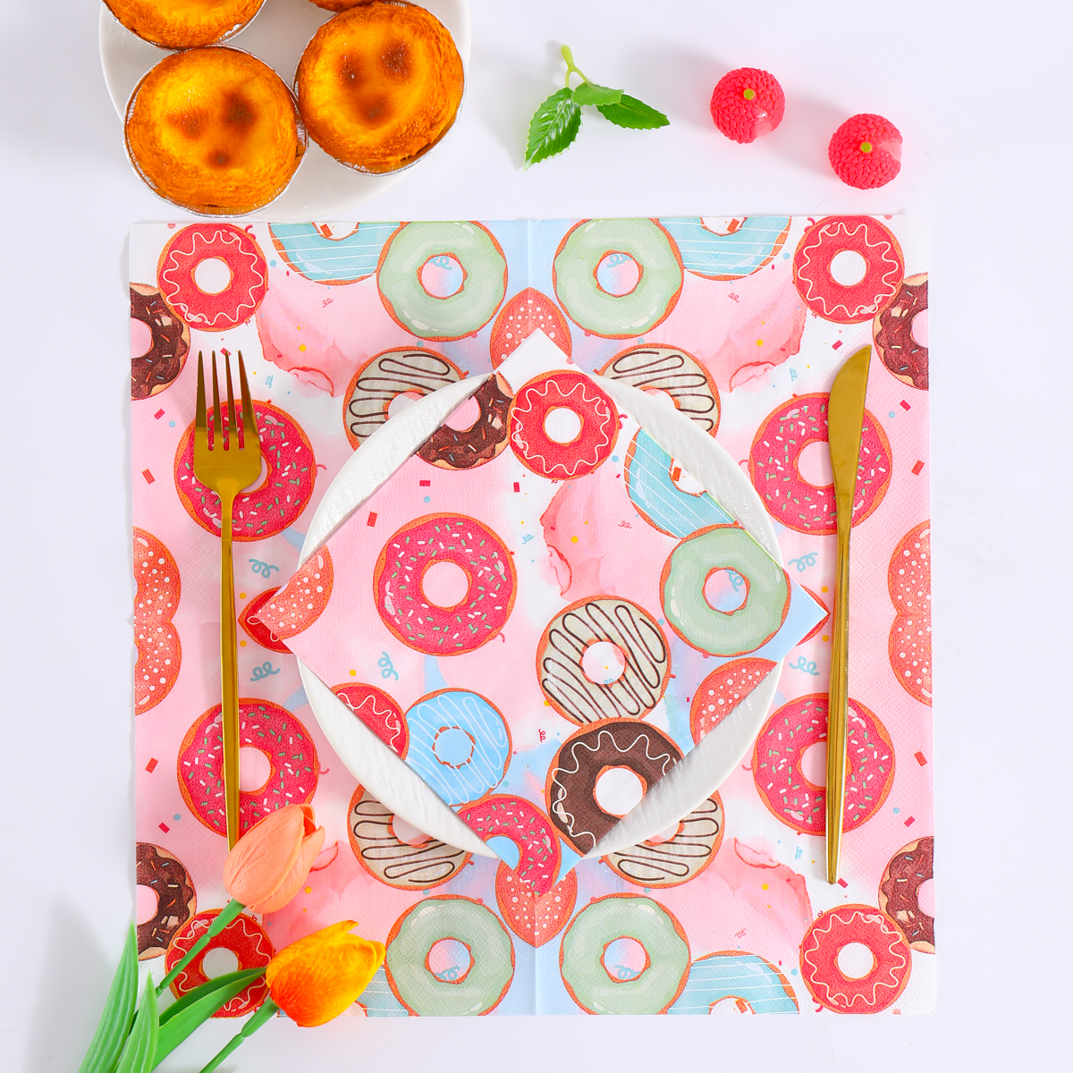 Colorful Donuts Disposable Pap – Pattern Tissue Paper Bewertung und Preis