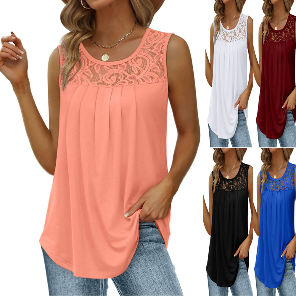 Women's Sleeveless Lace Patchw – Sewing Vest Bewertung und Preis