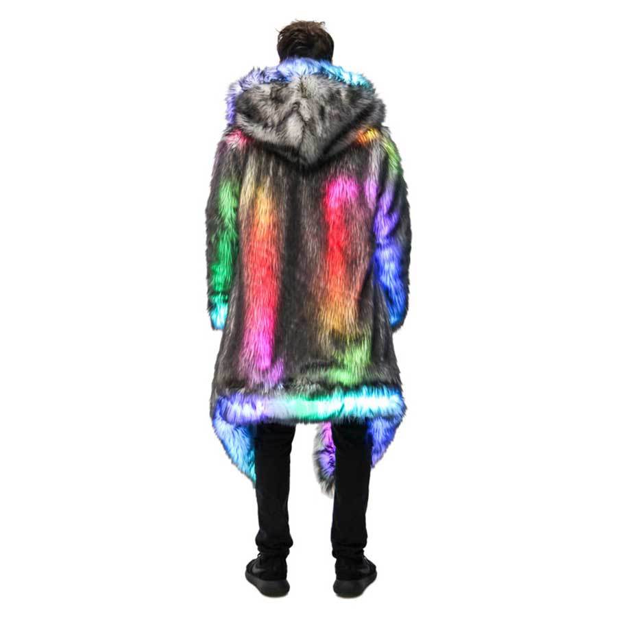 Faux Fur Coat Men Hooded Outer – Sewing V Bewertung und Preis