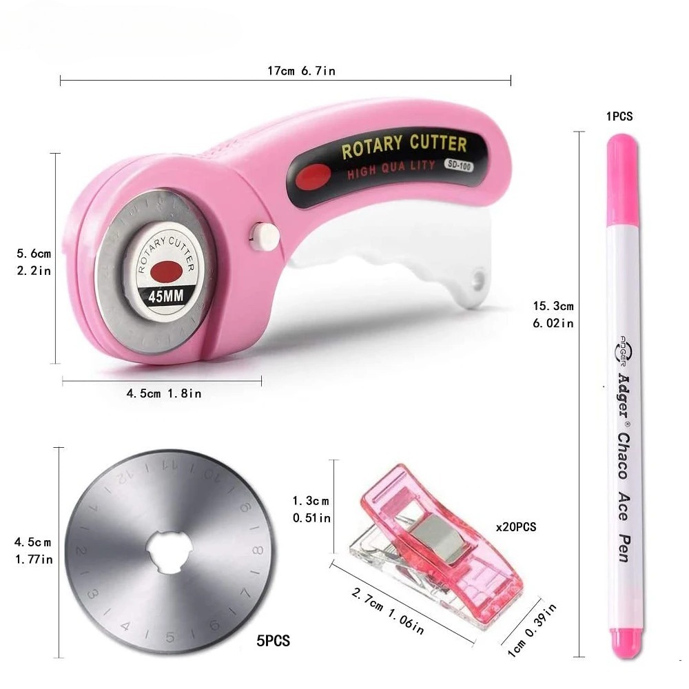 45mm Rotary Cutter Set 5 Blade – Rotary Cutter Fabric Bewertung und Preis