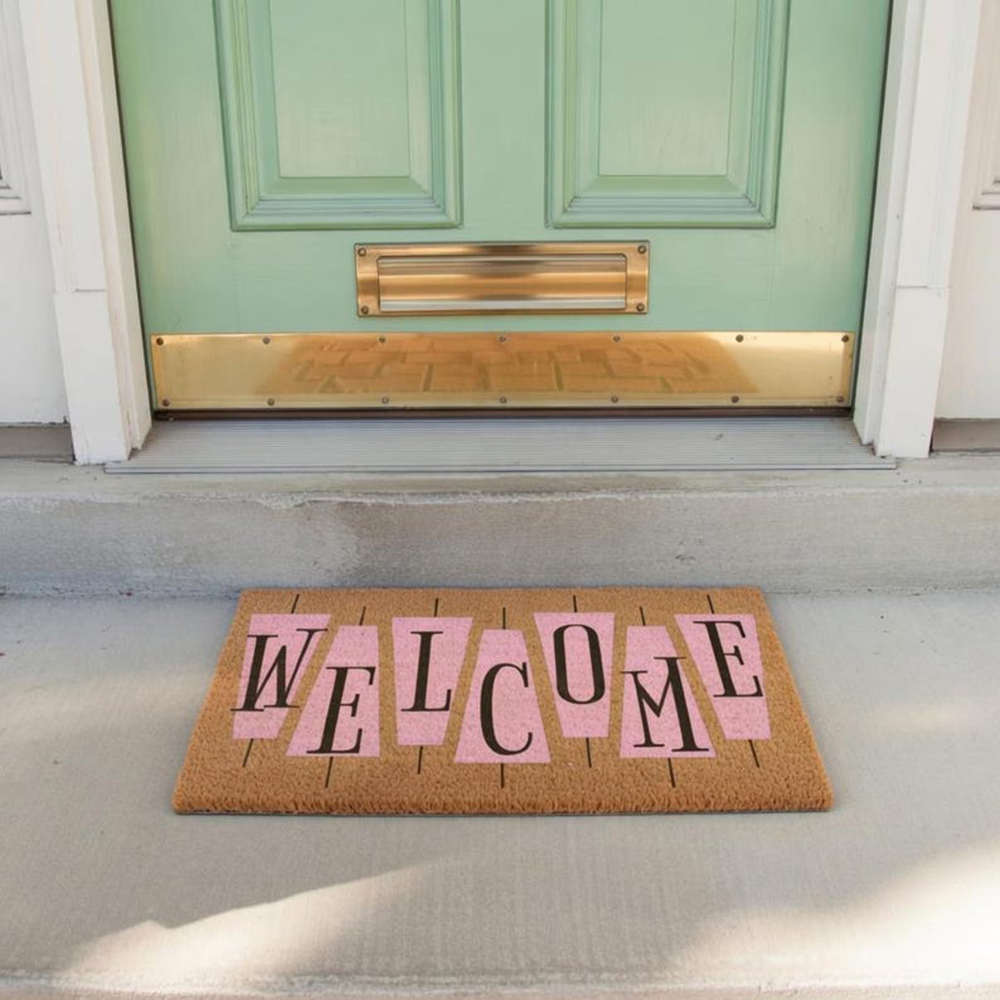 Retro Pink Cute Doormat Welcom – Century Textile & Sewing Supply By Owner Bewertung und Preis