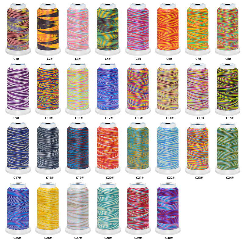 0.5/0.8/1mm Polyester Rainbow  – Sewing Thread In Textile Bewertung und Preis