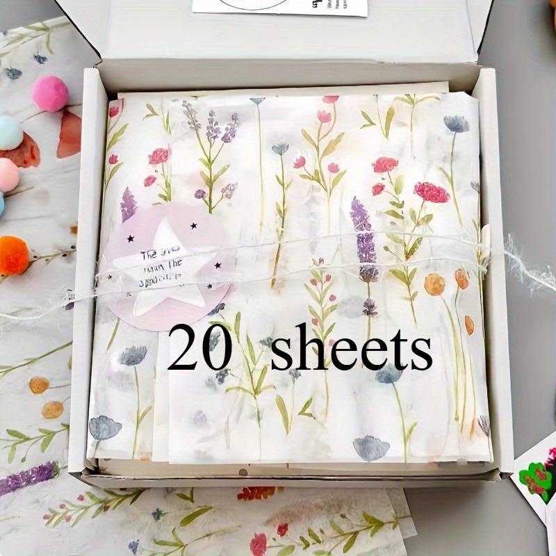 20 Sheets Lavender Print Gift  – Pattern Tissue Paper Bewertung und Preis