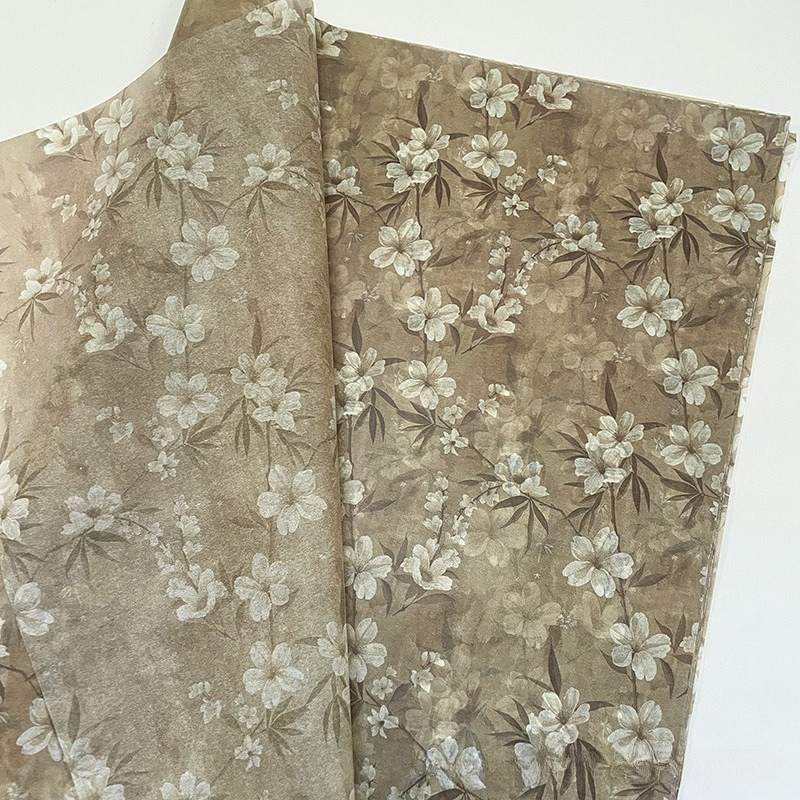 10/25pcs of Brown Apricot Blos – Pattern Tissue Paper Bewertung und Preis
